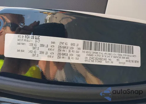 2017 Chrysler Pacifica Touring-L from USA, damaged, VIN 2C4RC1BG2HR821049